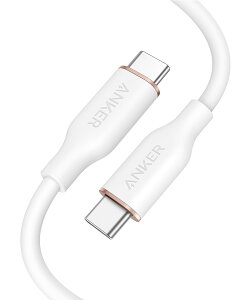 Anker PowerLine III Flow USB-C & USB-C P[u Anker܂ȂP[u 100W oht USB PDΉ VRfލ̗p iPhone 16 / 15 Galaxy iPad Pro MacBook Pro/Air eΉ (0.9m NEhzCg)
