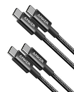 �y2�{�Z�b�g�zAnker ���ϋv�i�C���� USB-C��USB-C 2.0 �P�[�u�� �yPD�Ή�/���ϋv�z 60W�Ή� iPhone 15 / 15 Pro MacBook Pro iPad Pro Galaxy���Ή� (0.9m �u���b�N)