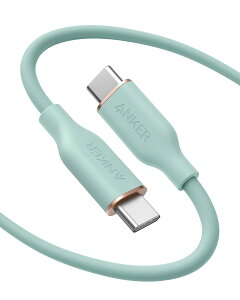 Anker PowerLine III Flow USB-C & USB-C P[u Anker܂ȂP[u USB PDΉ VRfލ̗p100W iPhone 16 / 15 Galaxy iPad Pro/Air MacBook Pro/Air eΉ (1.8m ~gO[)