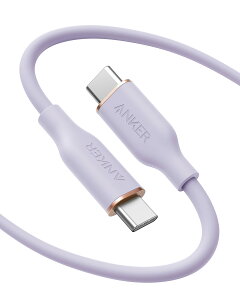 Anker PowerLine III Flow USB-C & USB-C P[u Anker܂ȂP[u USB PDΉ VRfލ̗p100W iPhone 16 / 15 Galaxy iPad Pro/Air MacBook Pro/Air eΉ (1.8m Cgp[v)