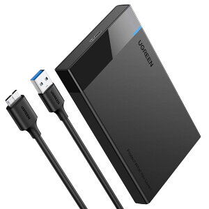 UGREEN 2.5C` HDD P[X SSD P[X USB3.0ڑ UASPΉ 2.5^ SSD P[X 5Gbps]x SATA 3.0 9.5mm/7mmΉ HDD P[X 6TBeʑΉ Hsv n[hfBXNP[X ubN yUSB A-MicroUSBP[