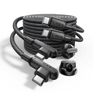 LISNE 100W PD P[uyPD3.1, 2{Zbgz^Cvc P[u }[d2R[hz_[USB C P[u L iC҂ Typec l USB CP[u MacBook/iPad/iPhone 16 15/Samsung Galaxy S25 /GoogleȂUSB Cfo