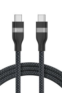 Anker USB-C & USB-C ケーブル (1.8m, 240W, 高耐久ナイロン) USB PD対応 MacBook Pro iPhone 15 Galaxy iPad Pro/Air MacBook Pro/Air 各種対応 ブラック