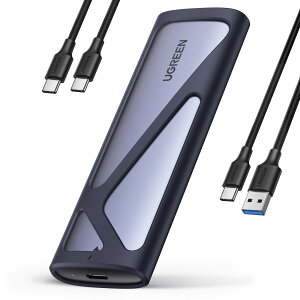 UGREEN M.2 SSD OtP[X-SATA NVMEΉ M.2 SSD P[X USB3.2 Gen2ڑ UASPΉ 10Gbps] A~ ssd m.2 P[X 2230/2242/2260/2280 M key/B+M key SSDΉ VRo[t yUSB A-CUSB C-C 2{P[u
