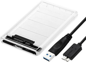 ������ 2.5�C���` HDD�P�[�X USB 3.0�ڑ� SATA�Ή� HDD/SSD �O�t�� �h���C�u �P�[�X USB 3.0 �P�[�u���t�� �l�W&�H��s�v �ȒP���E Windows/Mac/Linux���K�p
