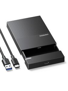 UGREEN 2.5C` HDD P[X HDD/SSD P[X yUSB 3.1 Gen 2Kiz SATA 3.0 Type-Cڑ UASPΉ 6Gbps]x 10TBe 9.5mm/7mm HDD/SSDΉ 2.5C` n[hfBXNP[X Hsv Mac OS/Windows/Linux