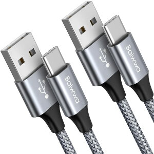 USB Type C P[uy1.5m 2{ZbgzUSB-A to USB-C }[d P[u Baiwwa ^CvC P[u f[^] Galaxy S22 S21 S20 S10 S9 A22AiPhone 16 15 Pro PlusAXperiaASwitchAiPadAMacBook̑Android USB-C@