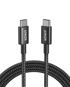 Anker 333 ϋviC USB-C & USB-C 2.0 100W P[u USB PDΉ MacBook Pro/Air iPad Pro iPad Air 4 Galaxy S21 Pixel LG Ή (1.8m ubN)