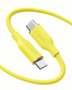 Anker PowerLine III Flow USB-C & USB-C P[u Anker܂ȂP[u USB PDΉ VRfލ̗p100W iPhone 16 / 15 Galaxy iPad Pro/Air MacBook Pro/Air eΉ (1.8m CG[)