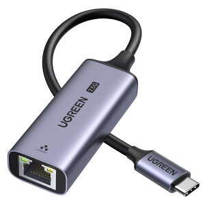 UGREEN LLANA_v^[ 2.5Gbps ʐM USB Type C to RJ45 2500Mbps USB LANϊA_v^[ C[TlbgA_v^[ MKrbg LANP[uiPhoneV[Y/MacBook Pro/iPad Pro/XPS/Microsoft Surface ProΉ