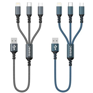 GIANAC [dP[u 3in1 [0.5M 2{Zbg ] 3in1 [dP[ulighting+Micro+USB C 3䓯d\ iPhone Android ^CvC iPhone 15 14 13 12 11 Galaxy S22 S20 Xiaomi Kindle Sony @Ή