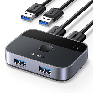 UGREEN USB3.0ؑ֊ 22o USBؑ֋@ 2PCŃL[{[h/}EX/v^/XLi/WebJȂǂLA2PCpv^ؑ֋@A2*USB|[g؂ւ@ 2{USBP[ut