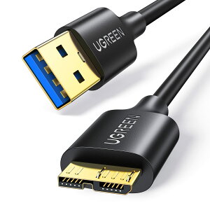 UGREEN USB3.0 MicroB USBP[u ^CvAIX - }CN^CvBIX ]Ƌ}[d OtHDD SSD Blu-ray BDhCu fWJ Galaxy Note3 S5ȂǂɑΉ 0.5M