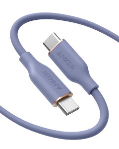 Anker PowerLine III Flow USB-C & USB-C P[u Anker܂ȂP[u USB PDΉ VRfލ̗p100W iPhone 16 / 15 Galaxy iPad Pro/Air MacBook Pro/Air eΉ (1.8m x_[O[)