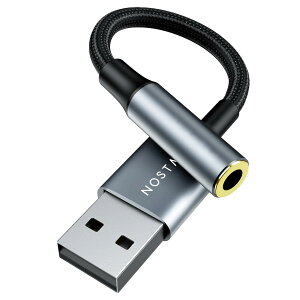 NOSTALSIC USB CzWbN ϊA_v^ USB2.0 to 3.5mm ϊP[u Ot TEhJ[h DAC 24bit/96KHzΉ 4 TRRS Cz PS4 Kp Windows/Mac OS/PS4/PS5/Linux/ChromebookΉ y{