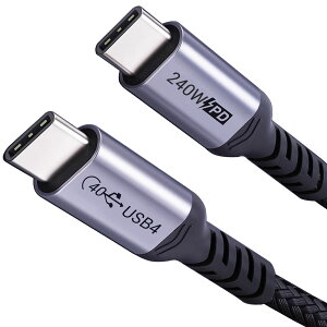 USB 4ケーブル3.3 FT、SUMPK 240 W USB Cケーブル、40 Gbps高速データ伝送、Thunderbolt 4、Thunderbold 3、ディスプレイ、iPhone 15 Pro Maxの単8 K/デュアル4 kディスプレイに対応