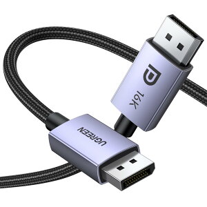UGREEN 16K DisplayPort P[u DP2.1 VESAF؍ς fBXvC|[gP[u 16K@30Hz 8K@240Hz 4K@240Hz /165Hz/144Hz 40Gbps HDR HDCP 2.2 DSC 1.2a FreeSyncG-Sync DPP[u 2M