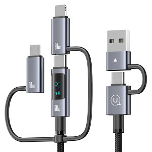 USB [dP[u 6in1 1{6 bg\ PD60WΉ }[d f[^] USB Type C/Micro/IP-USB C/A P[u [dR[h ϋviC҂ { @Ή (1.2M)