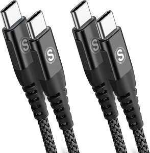 USB Type C to Type C P[u y2M/2{Zbg PDΉ 60W}[dz iPhone 16/iPhone 15 Pro,iPhone15 Pro Max,iPhone15,iPhone15Plus,iPad Pro/Air/mini6,MacBook,Samsung Galaxy S25/S24/S23/S22/S21/S20,PixelType-c@Ή-