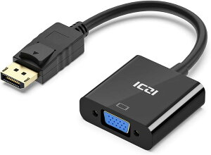 ICZI Displayport VGAϊA_v^VGA ϊP[u fBXvC|[g VGA ϊA_v^ ő𑜓x 1920×1080T|[g MacBook Pro Microsoft Surface Pro/Pro 2/Pro 3 Lenovo ThinkPad Google Chromebook PCȂǑΉdp vga 