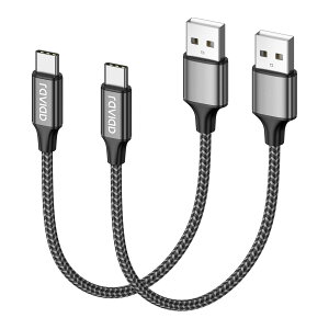 RAVIAD USB Type C �P�[�u���y0.3m/2�{�Z�b�g�z�^�C�v C �P�[�u�� 3A �}���[�d �����f�[�^�]�� ���ϋv�i�C�����҂� USB-A to USB-C �P�[�u�� Redmi 9T�AXperia XZ3 XZ2 XZs�AGalaxy S21 S10+ S9 S8�ANote 10 9�AOppo reno��