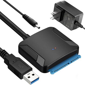 SATA USB ϊP[u SATA USB ϊA_v^ 2.5C`/3.5C` HDD/SSD f[^z Windows MacΉ UASP 6Gbps]x ő18TB 12V/2A dA_v^[t