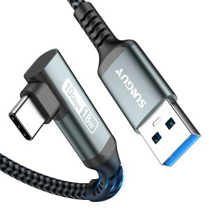 SUNGUY USB Type C P[u USB-A to USB-C 0.5M L USB3.1 Gen2 ^CvC P[u 10Gbps f[^] 3A}[d Android AutoΉ iC҂ Galaxy/iPad Pro/iPad air/Sony Xperia/YogȃType-CfoCXΉ 50cm