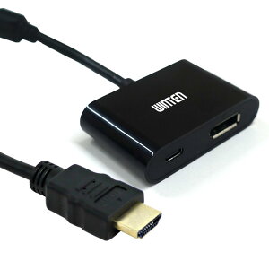 EBe ϊRlN^ HDMI-DisplayPortϊA_v^/HDMI to fBXvC|[g DP ϊP[u 4KΉ HDTV LCDj^[ Ή bL ubN WT-CHD02-BK