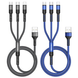 RAVIAD 3in1 [dP[uy1.2M 2{ZbgzUSB P[u 3A }[d 3C1 [dR[h USB Type C P[u Micro USB P[u Phone [dP[u 3䓯d\ Phone Android ^CvC Phone 14 13 12 Galaxy S