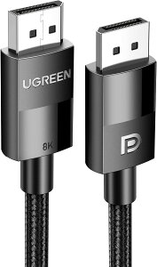 UGREEN Q[~O 8K Displayport P[u 1.4Ki yVESAKiz fBXvC|[g P[u HDRΉ 8K@60HZ/4K@144Hz/2K@240Hz 32.4Gbps nCXs[h DP iC҂ PC er PS4 PS3 Ή 3M