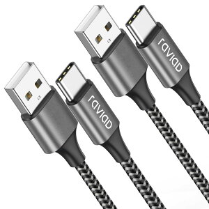 RAVIAD USB Type C �P�[�u���y2m/2�{�Z�b�g�z�^�C�v C �P�[�u�� 3A �}���[�d �����f�[�^�]�� ���ϋv�i�C�����҂� USB-A to USB-C �P�[�u�� Redmi 9T�AXperia XZ3 XZ2 XZs�AGalaxy S21 S10+ S9 S8�ANote 10 9�AOppo reno����