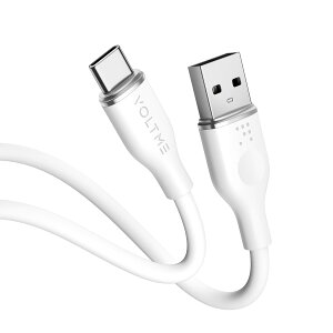 VOLTME USB Type C �P�[�u�� �_�炩���V���R���� ���܂Ȃ� �f���h�~ �}���[�d QuickCharge3.0�Ή� Xperia/Galaxy/LG/iPad Pro/MacBook ���̑� Android(�A���h���C�h) �� USB-C�@��Ή� �ݑ�Ζ��x�� USB-A & USB-C �i1m �z
