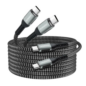 aceyoon USB C P[u 3M 2{ Type C Xg[g  [dR[h PD ő 100W }[d ^CvC P[u 3[g 480Mbps f[^ CtoC P[u IX-IX for iPhone16 V[Y for Galaxy ȂǂUSB-C