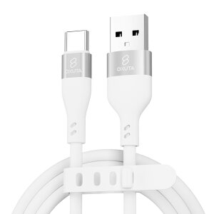 USB-A & USB-C ケーブル 絡まないケーブル type-c ケーブル 結束バンド付き シリコン素材採用 Galaxy iPad Pro MacBook Pro/Air 各種対応