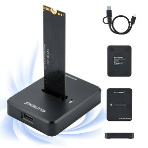 ELUTENG M.2 SSDhbLOXe[V NVMESATAΉ Type-C M.2 SSD OtP[X ML[/B+ML[ USB 3.1 Gen2 10Gbps UASPΉ n[hfBXNP[X 2230/2242/2260/2280 SSDΉ USBC TO C+A 2in1 P[ut