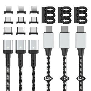 SUNTAIHO }Olbg-[dP[u USB-C 3A}[d y1.2M3{ 9C[qz CP[u f[^] Type-C/USB-B/Ligting [d USB}Olbg[dR[h Type-CAMicroUSBAUSB L  ho E For i0S And