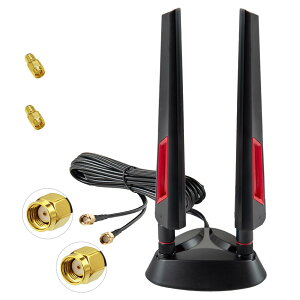 AQTAQ WiFi 6E Aei gCoh WiFi 6GHz 5GHz 2.4GHz Aei RP-SMA WLAN Aei }Olbgx[X 2m/6.6tB[gP[ut PC Bluetooth }U[{[h WiFi 6 [^[ J PC fXNgb