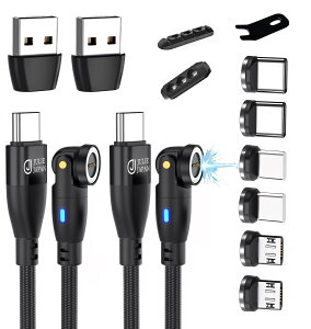 JJ JULIE JAPAN }Olbg[dP[u 9PIN PD 60W }Olbg[q3(USB Type-C 2,MicroUSB 2,ACv_Ng2) QC f[^ʐMΉ 2{Zbg(2m,ubN)