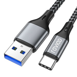 RAVIAD USB Type C P[uy3M/QC3.0Ήz^Cv C P[u 3A }[d f[^] ϋviC҂ USB-A to USB-C P[u iPhone15V[Y[dP[uAGalaxy S24/S23/S22/S21/S20/S10/S9AXperia XZ