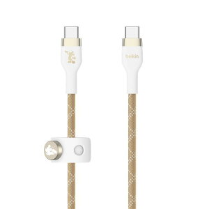 【スターミッキー】Belkin USB-C to USB-C 編組シリコン ケーブル MacBook/iPad mini/iPad Pro/iPad Air/Galaxy/Androidスマートフォン対応 急速充電 PD対応 超高耐久 2メートル ブラック BOOST CHARGE↑Flex CAB011qc2MWG-D