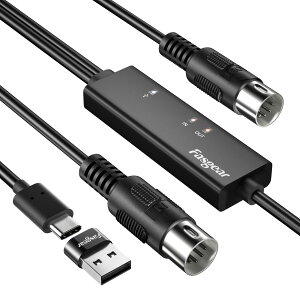 Fasgear USB C MIDIP[u Type C - USBA_v^[t 6tB[g Type C - CAEgMIDIP[u yL[{[h sAm PC m[gp\R MIDI to USB C C^[tFCXRo[^[ Windows Android Mac O