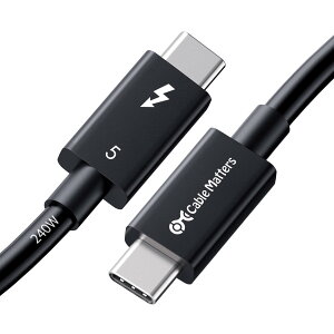 Cable Matters yIntelFző120Gbpsш敝u[Xg240W[dΉ80Gbps Thunderbolt 5P[uiubNj - 0.3m/1ft, Thunderbolt 4AUSB 4AUSB-CɑΉ