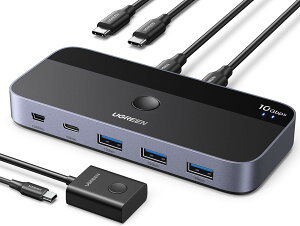 UGREEN 10Gbps USB-Cؑ֊ USB3.2 2 PCUSB-C&A foCXL Macp 4|[g USB-C3.2 XCb`[ L[{[h/}EX/EFuJ/USB}CN/v^؂ւ 2USB CbvgbvpAUSB]C