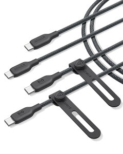 �y2�{�Z�b�g�zAnker USB-C �� USB-C �P�[�u�� (240W, �G�R�t�����h���[�i�C����) 1.8m �u���b�N