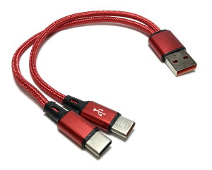 Access y 5A}[d 20cm z USB ҃P[u 2d҂, USB A IX to USB ^CvC 2 IX Y2P[u, 2 in 1 USB^CvC YXvb^P[u + }CNt@Co[NXt USB59R-C2-5A