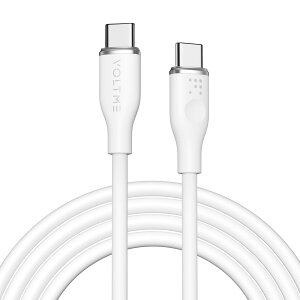 ^Cvc P[u VOLTME ϋv 60W }[d PD P[u VRfލ̗p ܂ȂP[u MacBookAiPad Pro/AirAGalaxyASonyAPixelType-c@Ή USB-C & USB-C P[ui1.8m zCgj