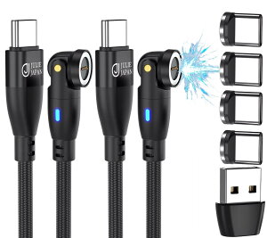 JJ JULIE JAPAN }Olbg[dP[u PDΉ 9PIN 60W 2m USBP[u 2{Zbg Type-C[q 4 }[dΉ USB-C QC f[^ʐMΉ XCOwbh (2m,ubN)