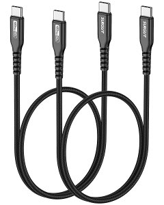 SUNGUY USB Type C P[u 0.5M y2{gz PDΉ 60W }[d USB C to USB C P[u 50cm Z Type C to C P[u USB2.0f[^] iPhone15/15Pro Galaxy S22 ultra/iPad Pro/ipad air/MacBook Air/MacBook ProȂǂ̃^Cv