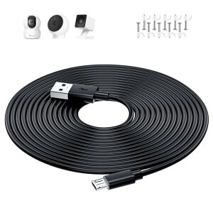 }CNusbP[u 5M micro usb dP[u hƊĎJ̋dp USB A - microB IXIX ATOM Cam 2/YESKAMO/Wyze Cam Pan/Nest Cam/XIAOMI/IMOU/EZVIZ/Blink/Furbo hbOJ/Arlo Q/Switchbot/XboxRg[[