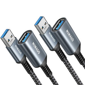 2{ NIMASO USB P[u USB3.0Ki 2.0m (^CvAIX - ^CvAX) USB  R[h (2.0m, O[, 2) NCA21L397